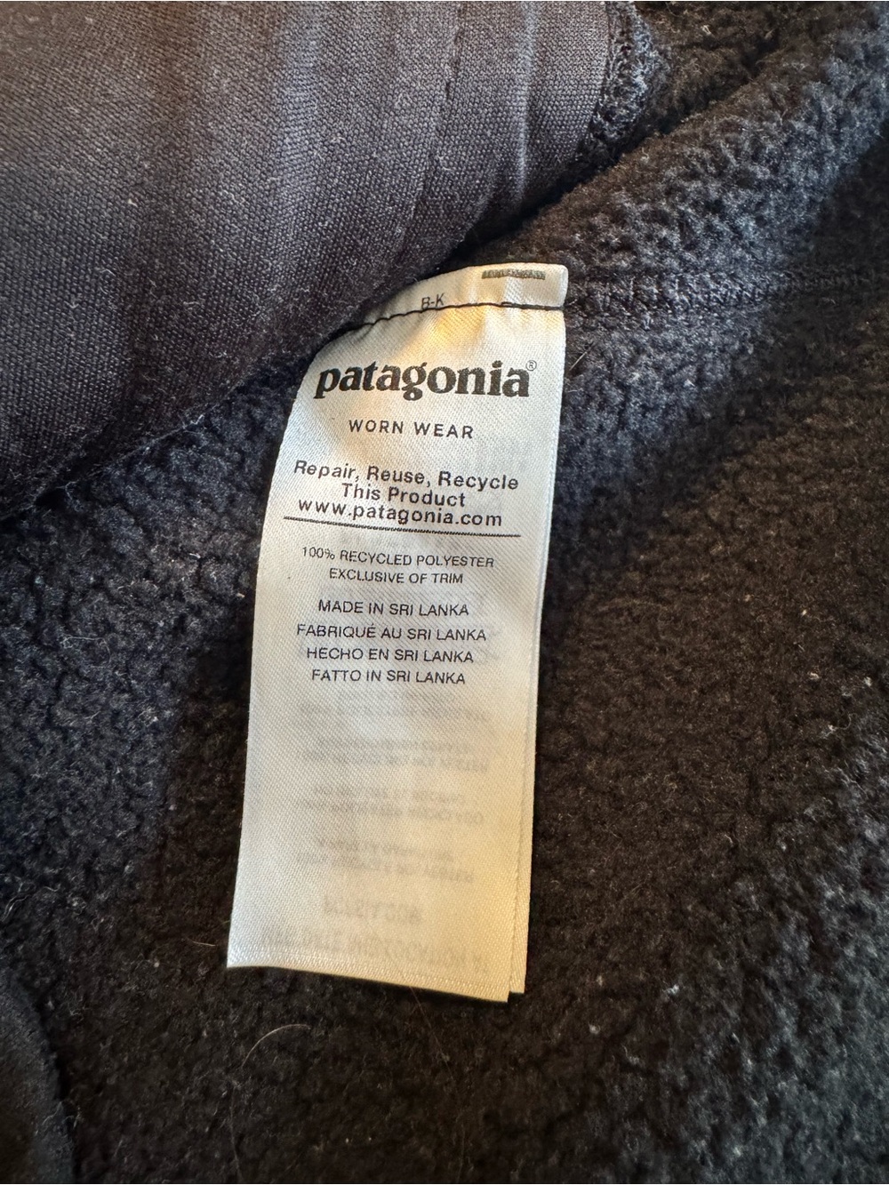 Patagonia Better Sweater Fleece Vest Black Full Zip Men’s Medium Recycled - Picture 4 of 7